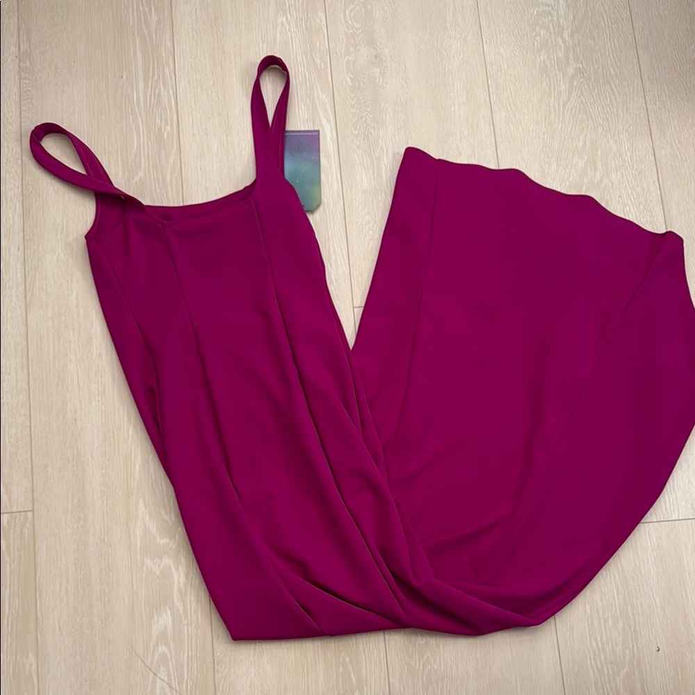 Show Me Your MuMu Fuschia Maxi Dress with Flowing Elegance - Picture 3 of 8